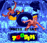 Toobin' title screen for GameBoy Color